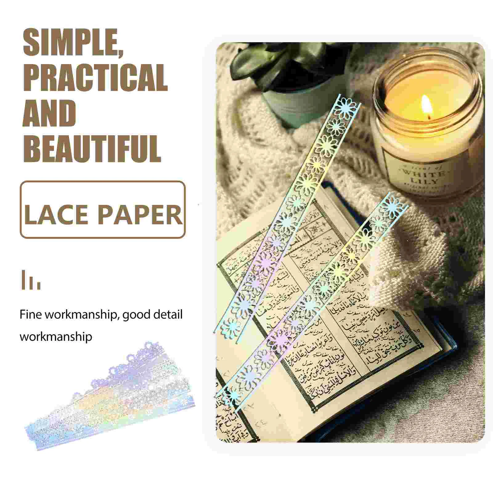 10 Pcs Pocket Decoration Scrapbooks Cards Making Lace Paper Japanese DIY Craft Journal Decorative Material Hand Account