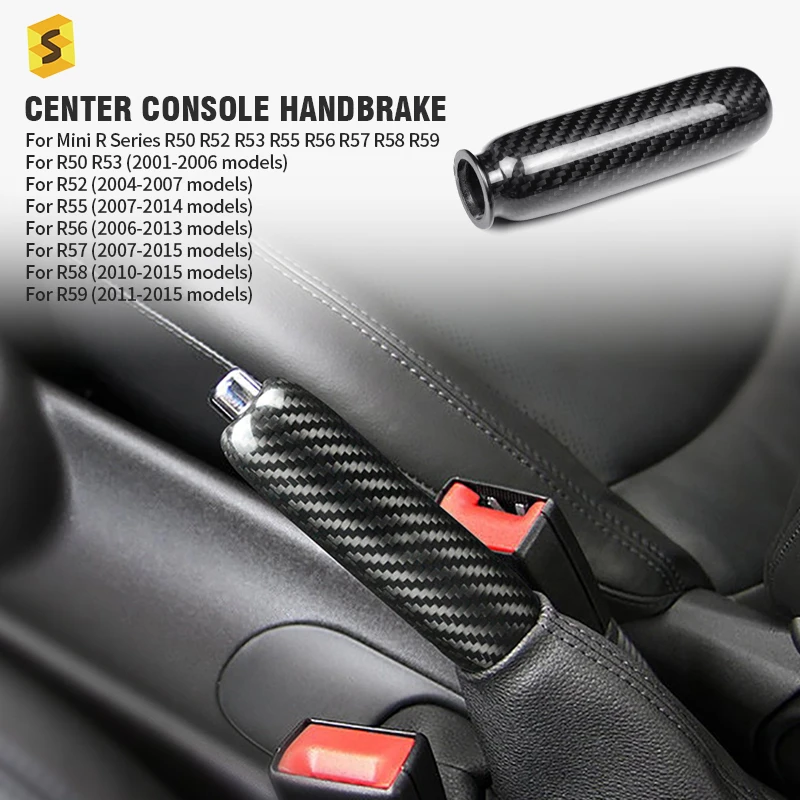 

Handbrake Covers Real Hard Carbon Fiber Trim For Mini R50 R52 R53 R55 R56 R57 R58 R59 Scra-resistant Easy installation Upscale