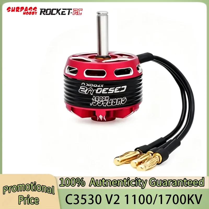 Surpass Hobby C3530 1100KV/1700KV V2 14-pole Hi-Torque Outrunner Brushless Motor for Fixed-wing Aircraft Airplane