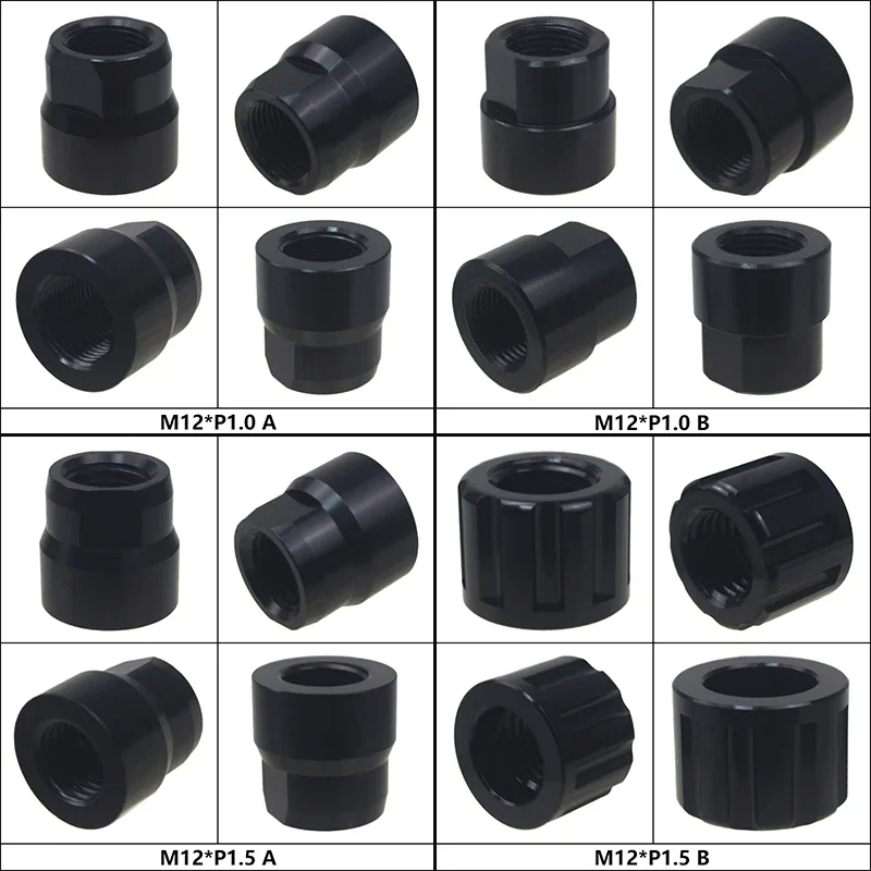 M15 M12 M14 Bicycle Thru Axle Nut MTB Nuts Bike Hub Tube Shaft Skewer Cap for 1.0/1.25/1.5/1.75mm Thread Pitch Thru Axle Parts