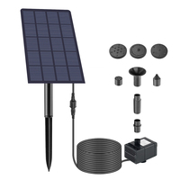 5W 5V Fountain Panel Pump 200L/h with Stake Solar Panel Water Pump Garden Decoration Watering System Energy Saving Kits for Pool