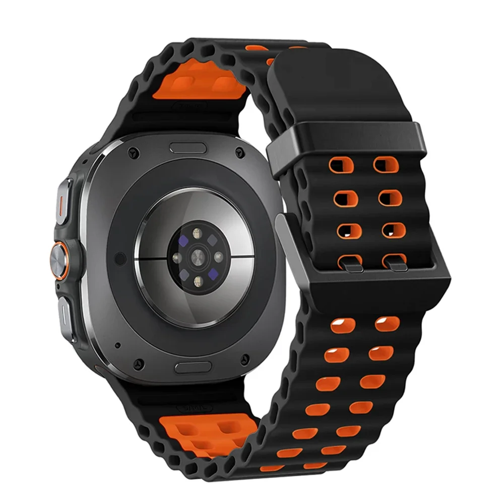 

Морской ремешок для Samsung Galaxy Watch ультра ремешок 47 мм аксессуары двухцветный спортивный силиконовый браслет Galaxy Watch 7 ультра ремешки