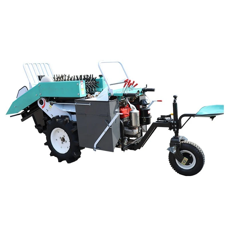 Corn harvester, household single line automatic straw crushing
