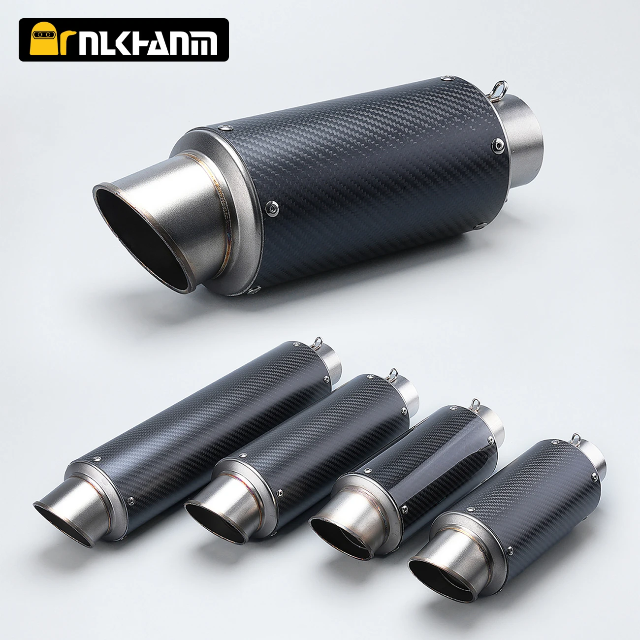 نظام عادم الدراجة النارية العالمي 60 مللي متر كاتم صوت SC للهروب المعدل لـ zx6r ninja400 mt07 R6 cbr250 gsx600 750 #1