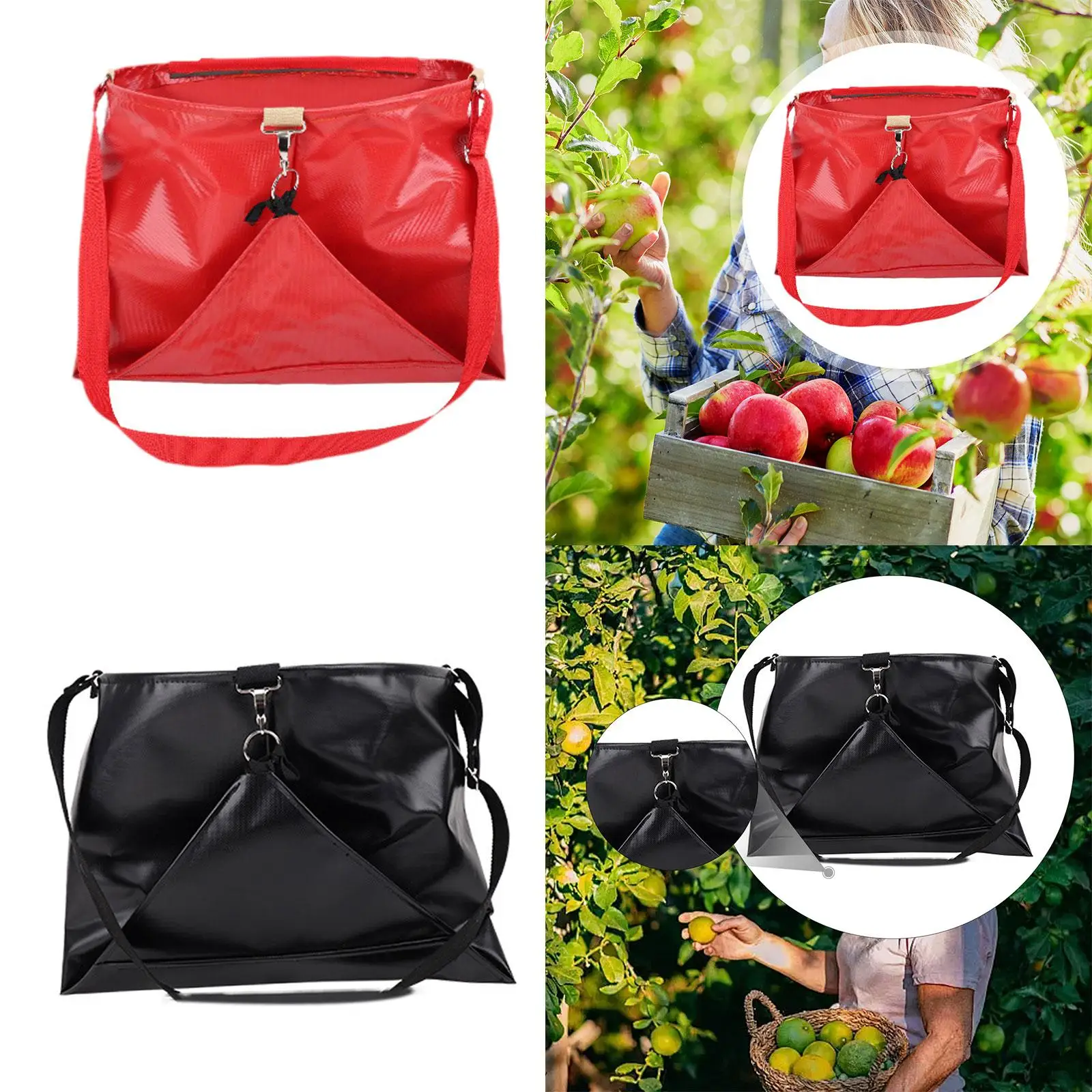

Сетчатая сумка для сбора фруктов из ПВХ, фартук для хранения урожая, прочная уличная сумка для садовников, овощных яиц