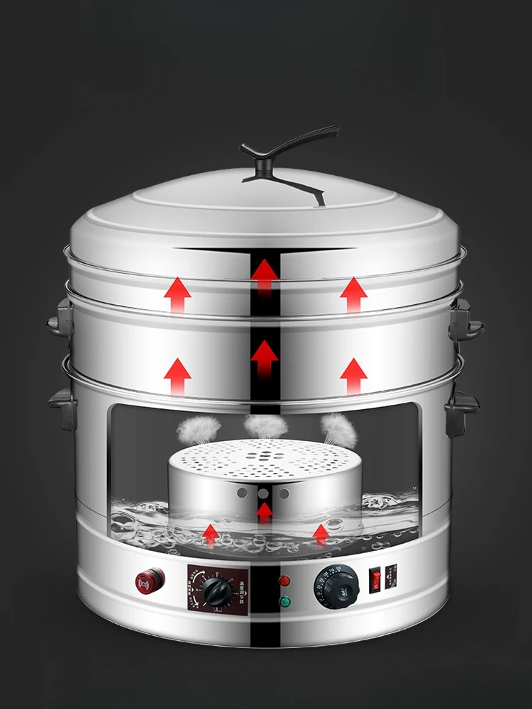 

Stainless steel, electric steamer, household, three-layer, automatic, electric steamer, large capacity