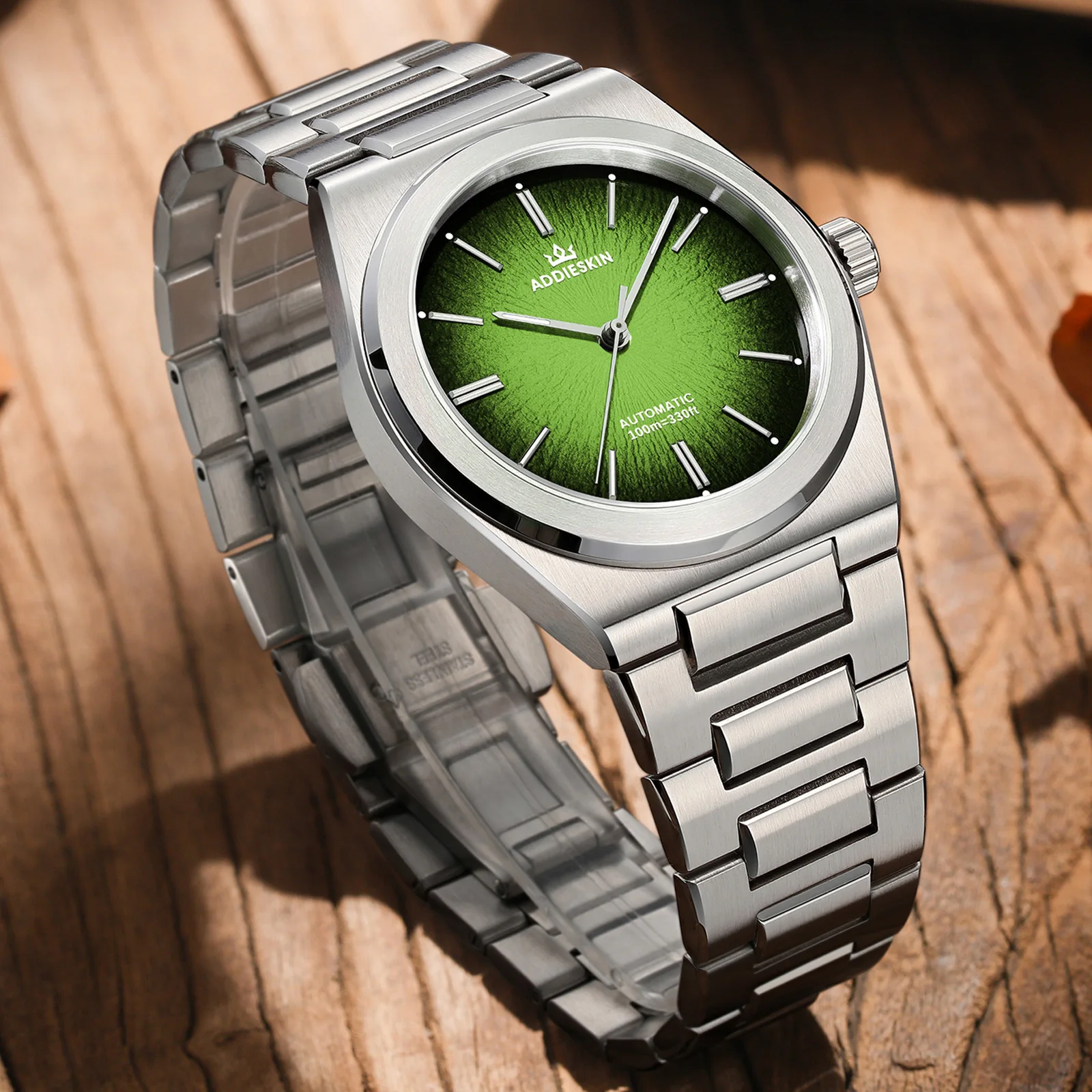 ADDIESKIN 2025 New Automatic Mechanical Watch See-through Caseback 9015 Sapphire Glass Mechanical Watches for Men Luminous Clock