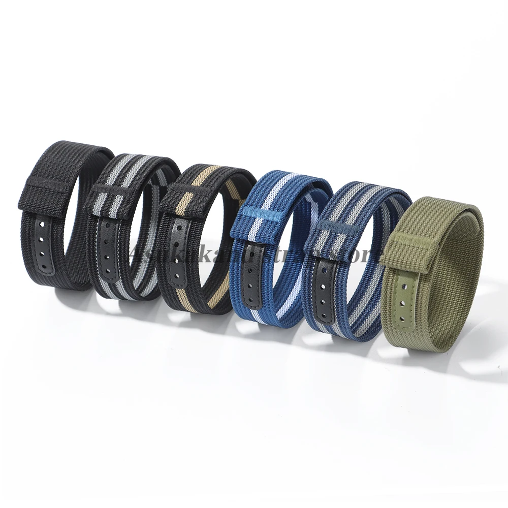 حزام ساعة من النايلون عالي الجودة 20 مللي متر لأوميغا لسوار سواتش حزام ساعة مقاوم للماء للنساء والرجال لملحقات حزام ساعة سايكو #5