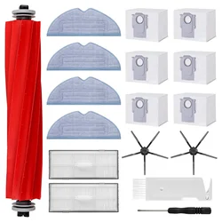 Accessory Set for Roborock S7 Pro Ultra/S7 MaxV Ultra, 6 X Dust Bags, Main Roller Brush Robot Vacuum Cleaner Accessories