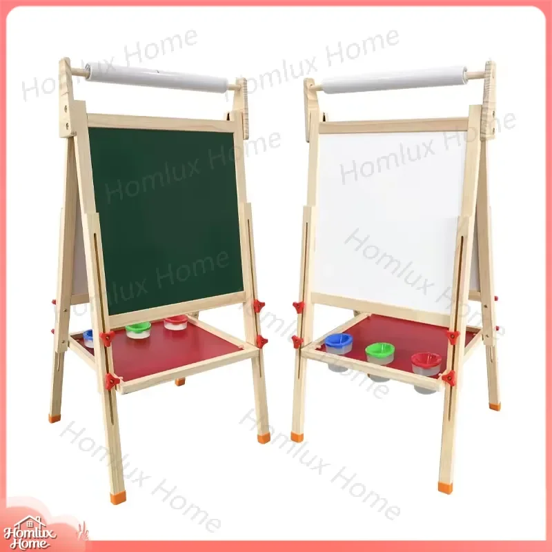 Wooden Double-Sided Adjustable Height Easel for Kids Ages 5-7 Drawing Board Educational Toy Montessori Learning Activity