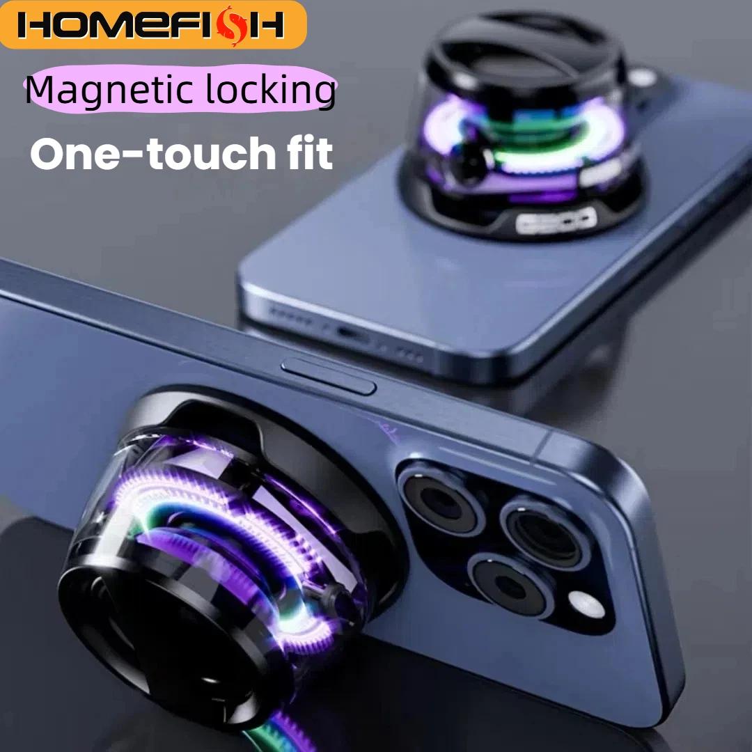 HOMEFISH G200 Portable Bluetooth Speaker G200 RGB Lighting Magnetic Speaker BT5.3 Mini Sound Box 7 Hours Playback Phone Holder