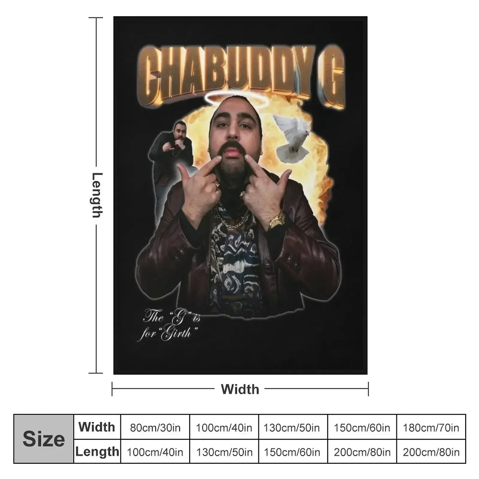 Chabuddy G - The G is for Girth Throw Blanket heavy to sleep Hairys Decorative Beds Blankets