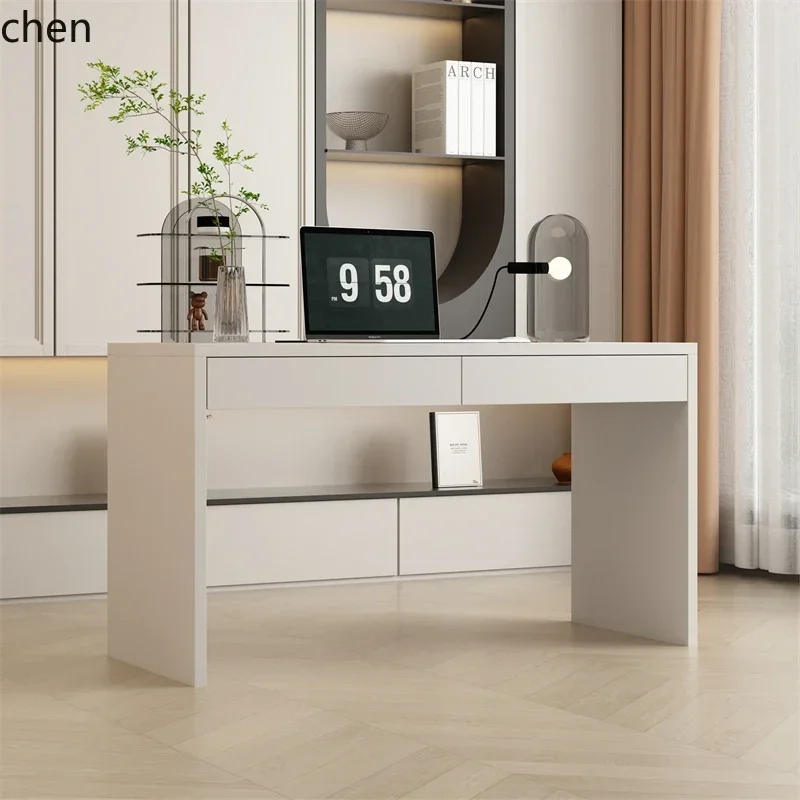 HYS Minimalist Desk Modern Study Home Desk Computer Desk Multifunctional Living Room Workbench