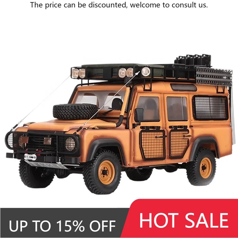 

Realistic D1RC Defender 110 D110 1:10 Scale Full Time 4WD Drive RC Crawler RTR With NB4 Transmitter CNC Metal Chassis Roof Rack