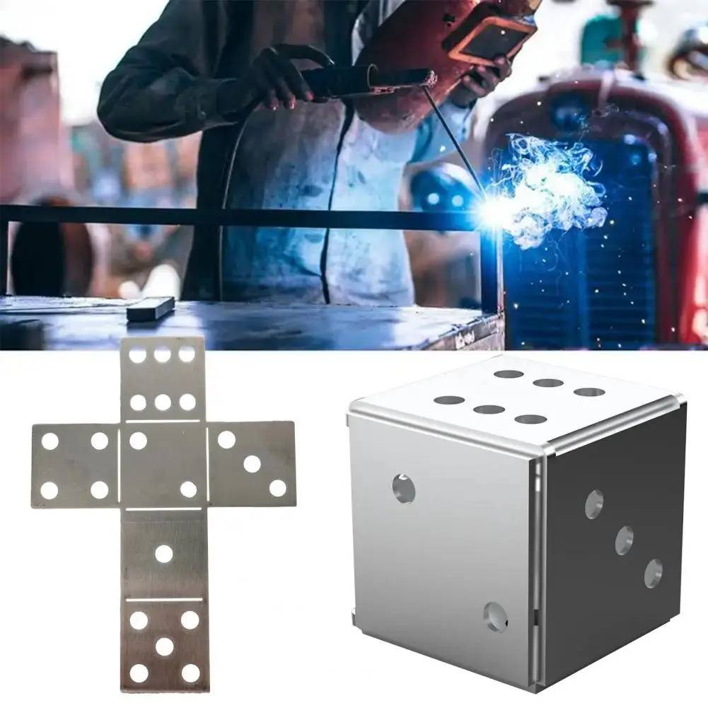 

Dice Welding Project Beginner Welder Practice Tool 16 Gauge Welding Plate Diy Cube for High Strength Welding Kit Dice Easy