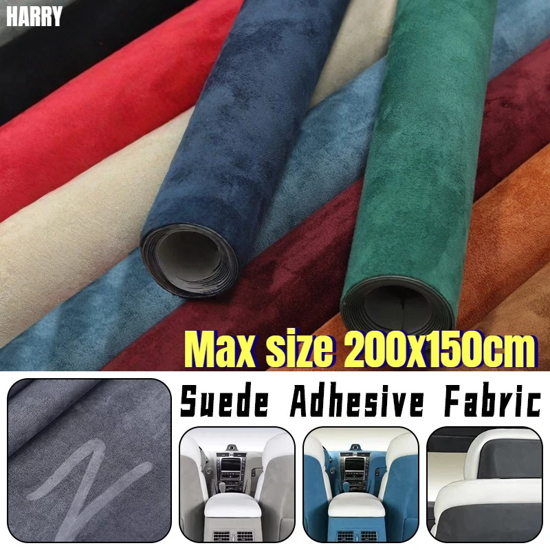 

Self adhesive suede fabric DIY car interior adhesive leather velvet fabric self adhesive suede fabric adhesive velvet lining