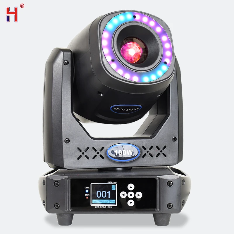 

HongYi 100W Moving Head Stage Lights DMX Controller GOBO Color Prism Effect Lyre Beam Rotating Lamp For DJ Disco Party Light