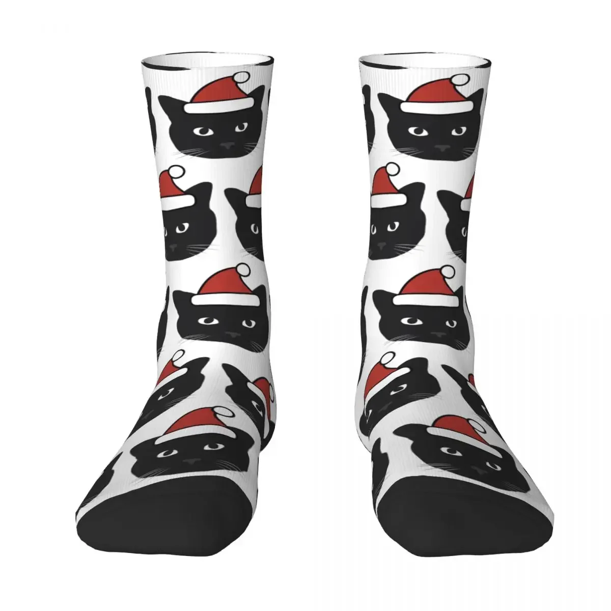 

Christmas Black Cat Socks Harajuku High Quality Stockings All Season Long Socks Accessories for Man's Woman's Birthday Present