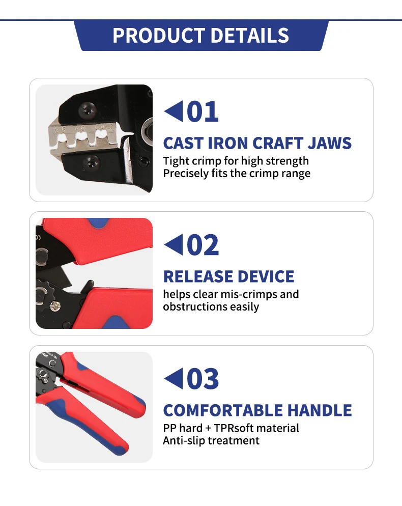 SN-2546B Solar-Photovoltaik-Anschlüsse, Zangen-Crimpwerkzeug-Set für 2,5/4/6 mm2 Draht-Crimper-Zangen-Set, Solar-Anschlüsse-Klemme – Detail 7