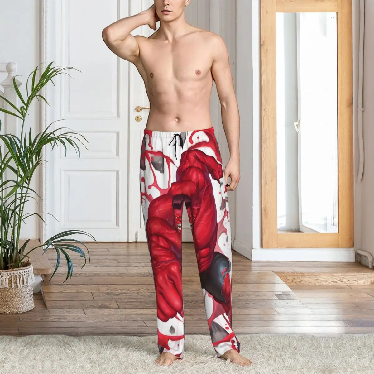 Custom Print Men Hulk Pajama Pants Comics Sleepwear Sleep Lounge Bottoms with Pockets