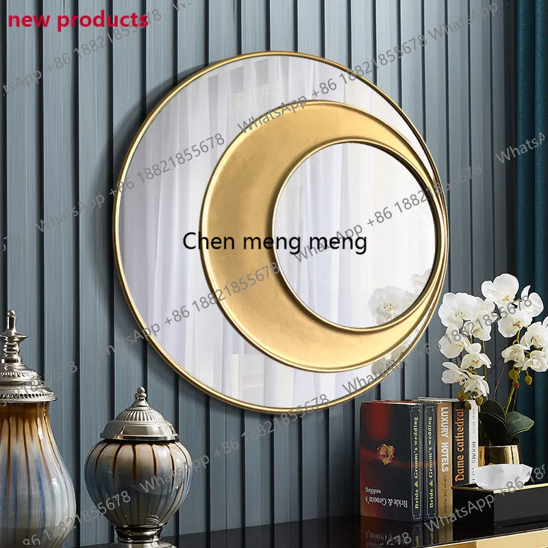 A139Nordic light luxury meal side mirror three-dimensional art American creative hanging mirror entrance club custom wall decora