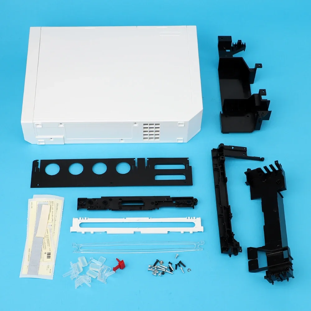 White & Transparent Color Full Set Housing Case Cover Replacement for Wii Accessories Game Console with Retail Package