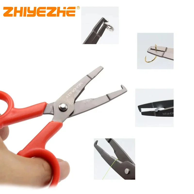 

ZYZ Multifunctional Fishing Scissors Titanium-plated Stainless Steel Ultra-light Portable Fishing Pliers Tool Tackle