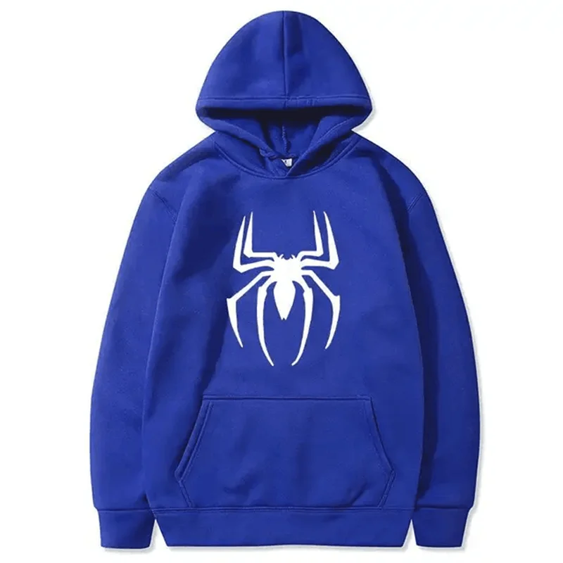 2024 Sporty Cotton top New Men\'s Hoodie Street Fashion Spider Print Sweatshirt Fleece Hoodie Ladies Casual Funny Loose Hoodie