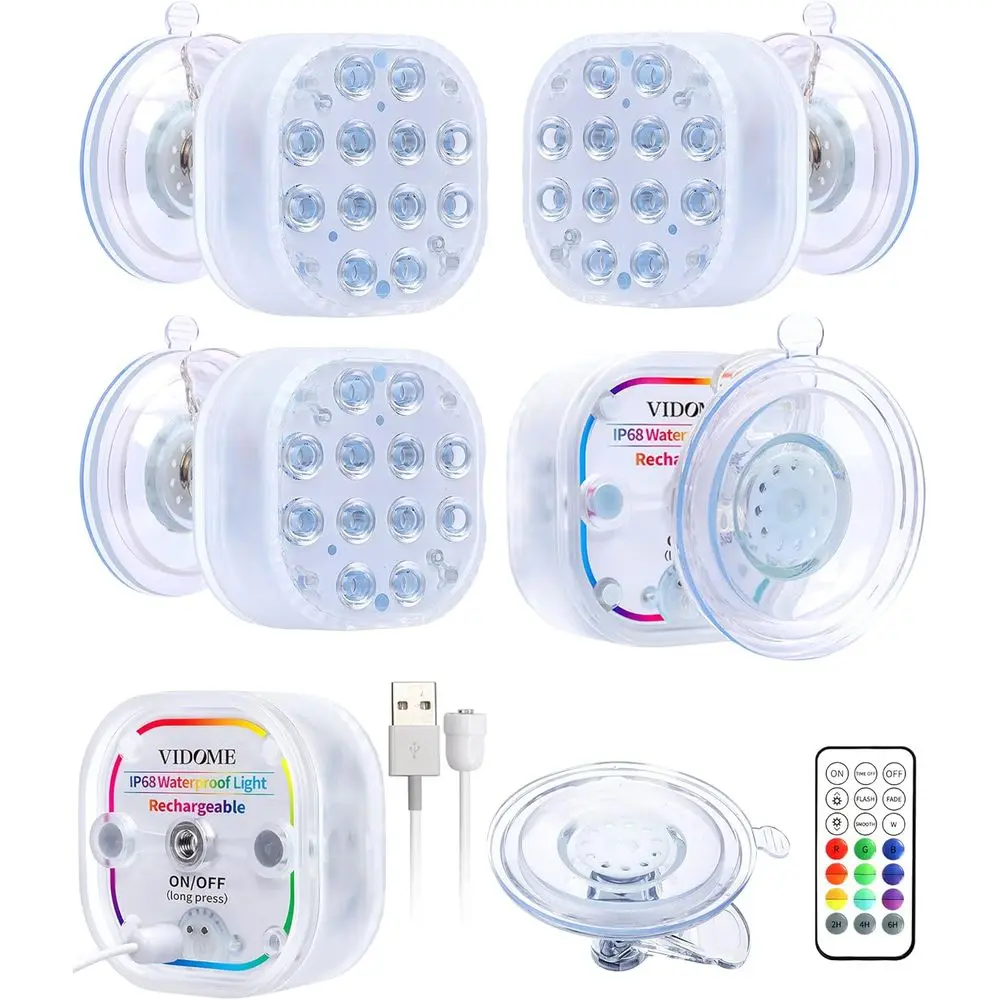 

Перезаряжаемые светильники для бассейнов или наземных бассейнов, светодиодные светильники для встраиваемых бассейнов, водонепроницаемые, погружные светодиодные светильники для бассейнов, подводные светодиодные светильники.