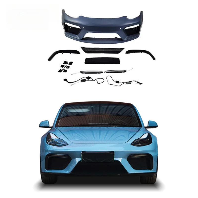 

Factory Prices Auto Spare Parts Front Bumper Sps PP GT-4 Style Bodykit for Model 3