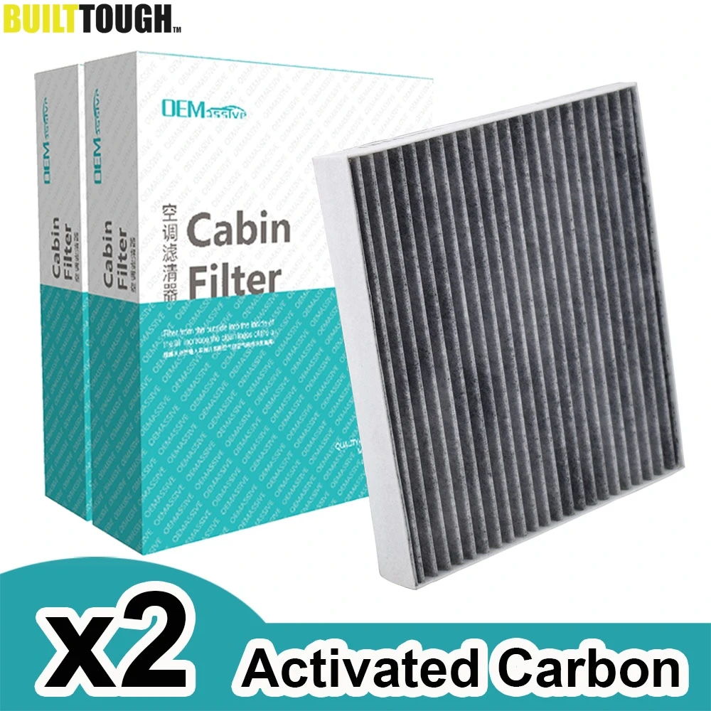 2x Car Pollen Cabin Air Conditioning Filter Activated Carbon For Hyundai Creta IX25 Tucson Kia Rio Sportage 2016 2017 2018 2019