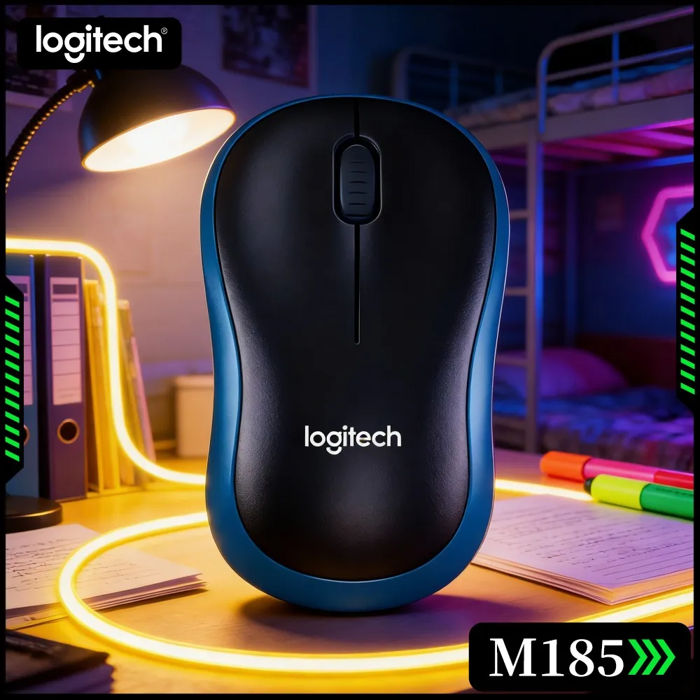 Logitech M185 Wireless Mouse Great Accessory For Home Workers Students Office Users Desktop Laptop Win Mac Daily Tasks