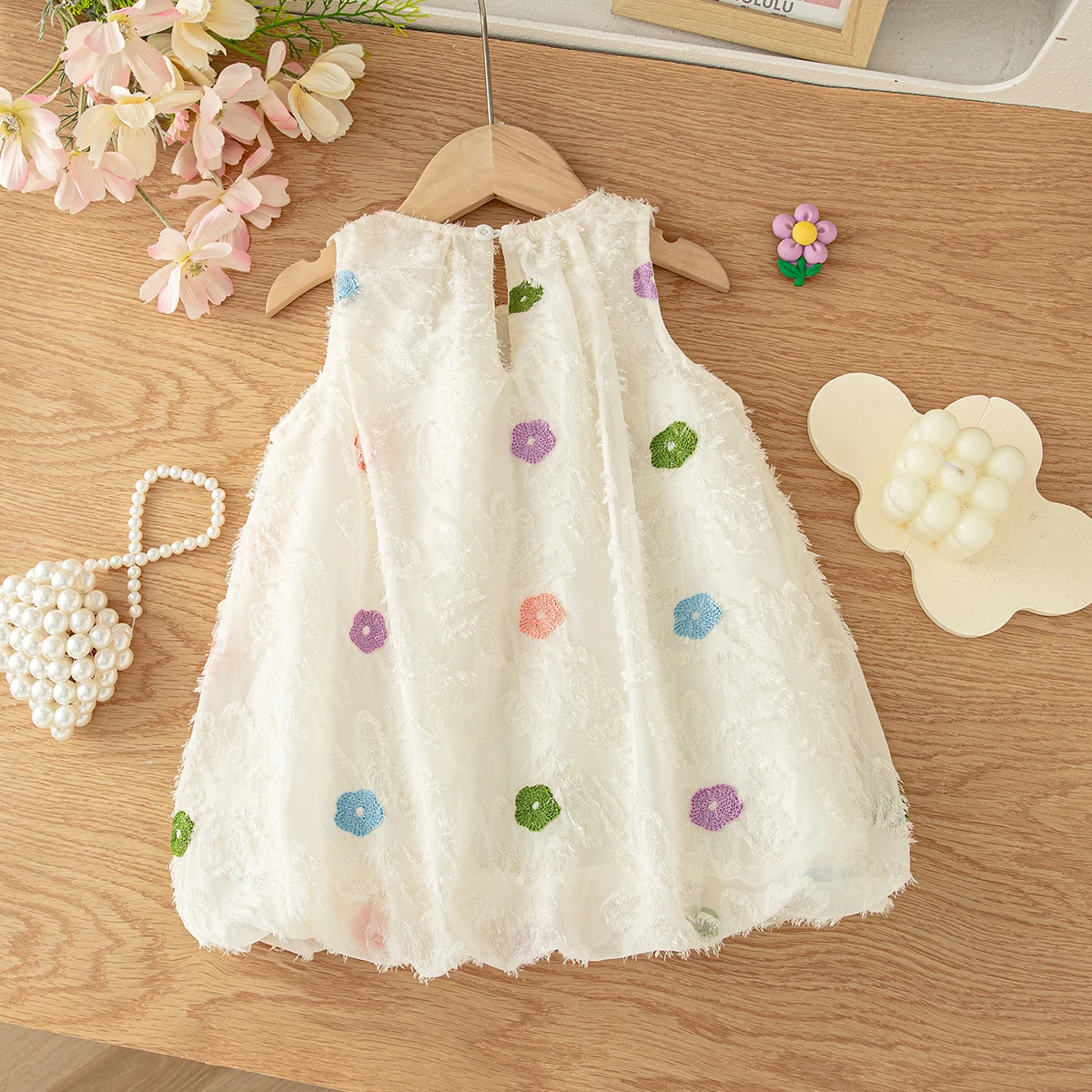 Summer New Colorful Flower Baby Girl Dress Sweet And Cute Children'S Clothing (9 Months -4 Years Old)
