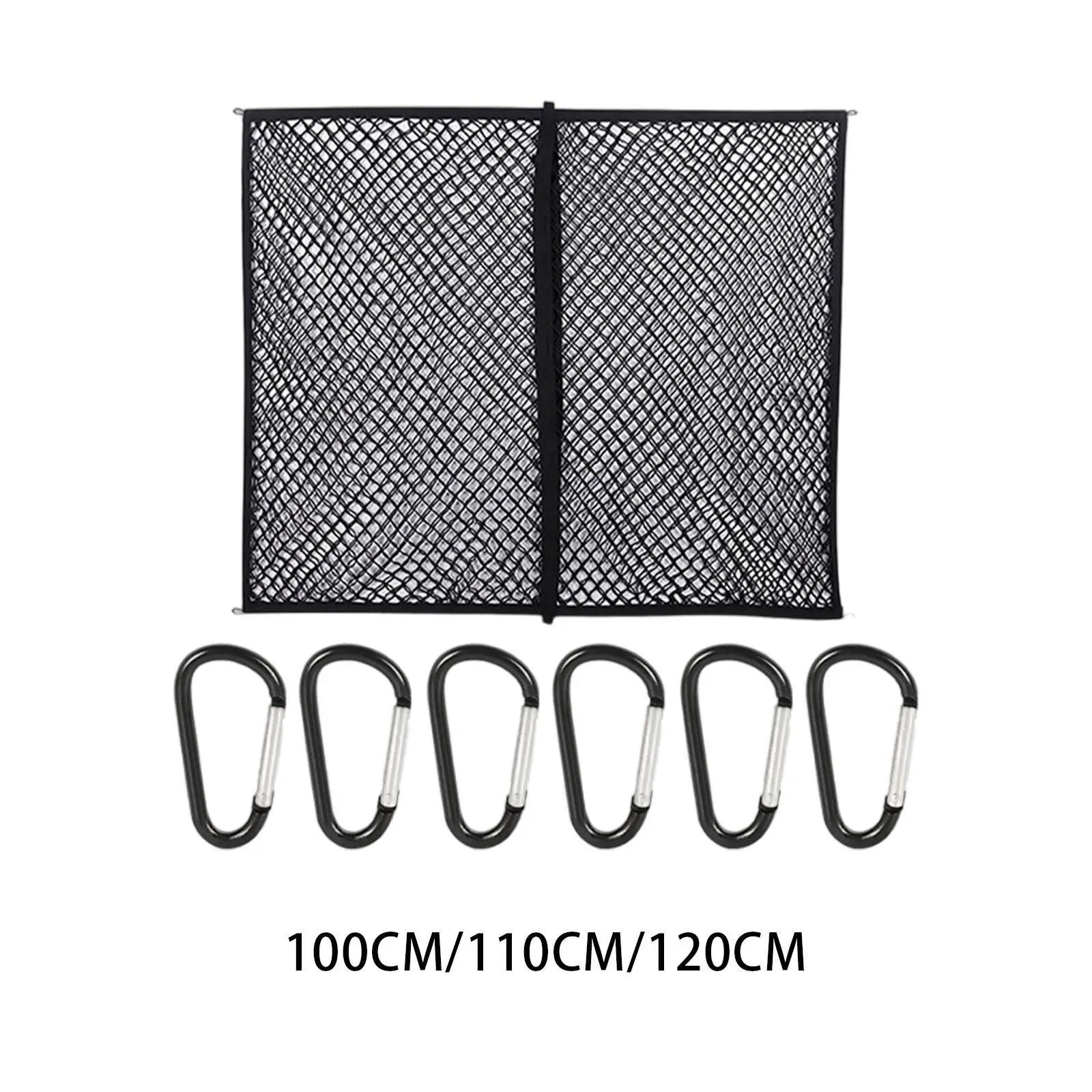 Cargo Net for Pickup Truck Bed Multifunctional Easily Install Accessories for Traveling Outdoor with 6 Metal Hooks Stretchable