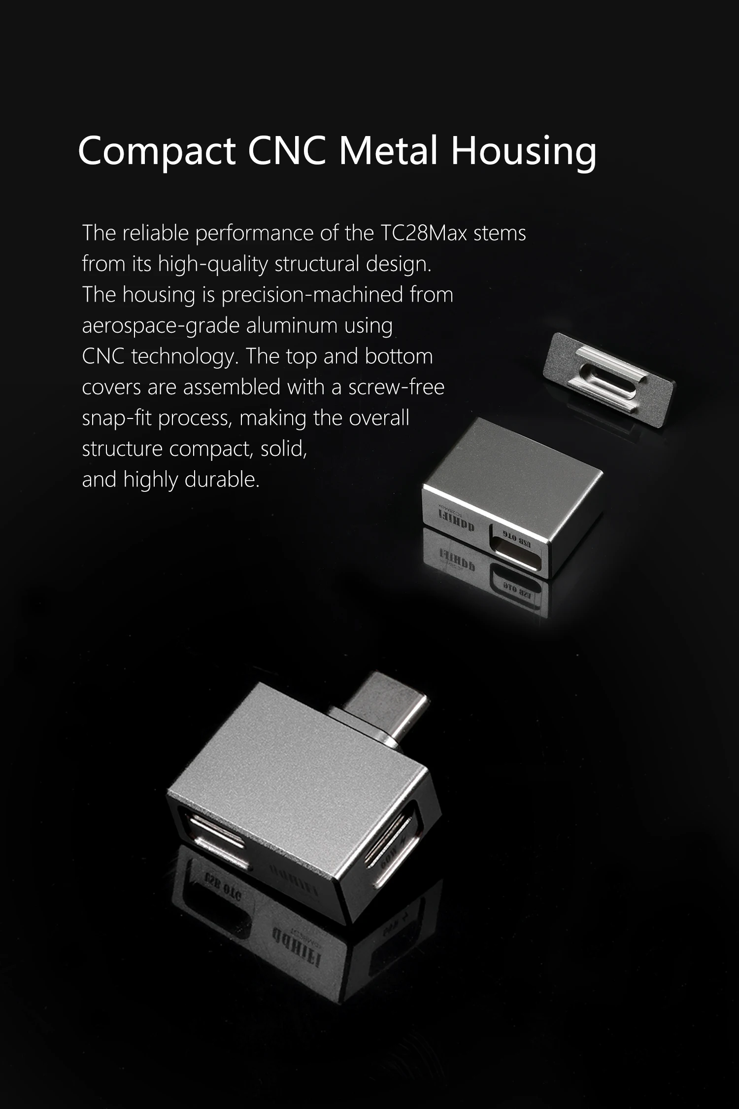 DD ddHiFi TC28Max USB-C OTG-Adapter mit 60 W PD-Aufladung, hochauflösendes DAC/Amp-kompatibles, bidirektionales Netzteil – Detail 5