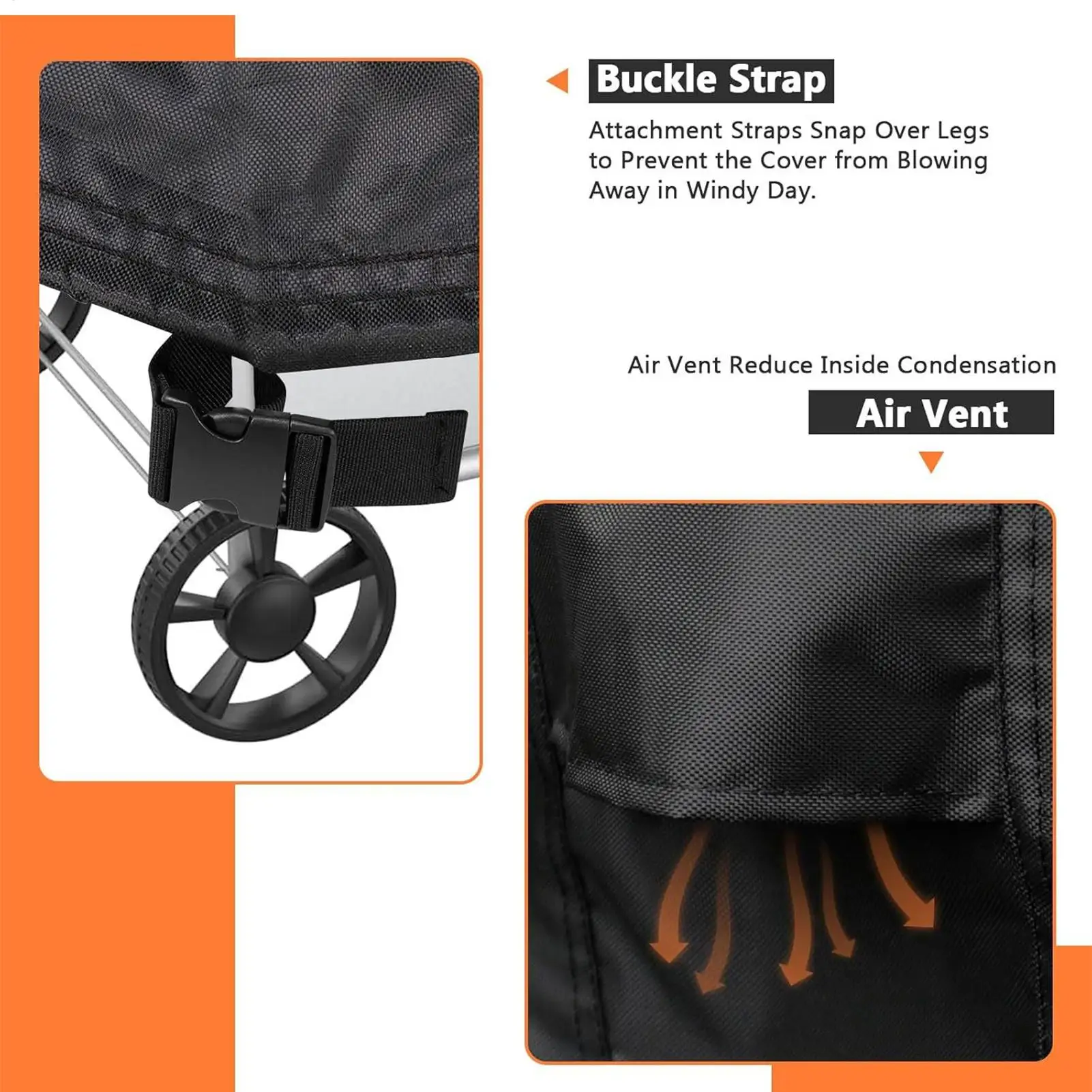 

Крышка тележки для гриля для барбекю, крышка тележки для духовки для пиццы, ветрозащитная защита, всесезонная ткань, водонепроницаемая для домашних работников, терраса во дворе