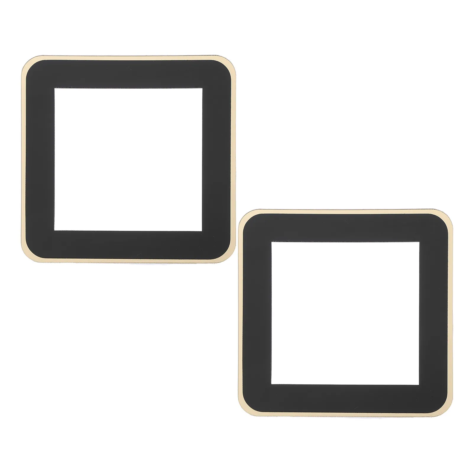 2Pcs Acrylic Light Switch Surrounds Self-Adhesive 86x86mm Socket Frame Covers No Drill Decorative Wall Panel Stickers for Home