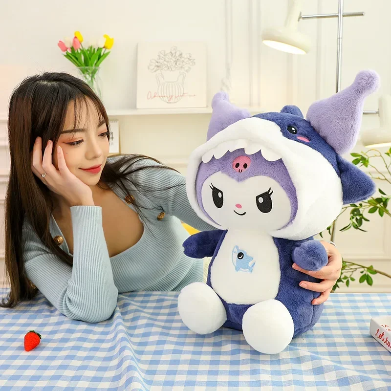 Sanrio-juguetes de peluche de Hello Kitty Kuromi Melody, peluquero, almohada suave, muñecas de peluche, regalo de cumpleaños, regalo de San Valentín