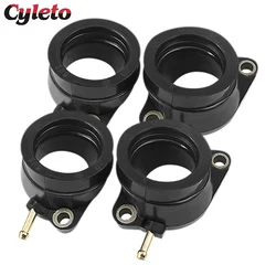 Cyleto Motorcycle Carburetor Rubber Intake Manifold Interface Adapter for Yamaha FZS600 FZS 600 FAZER 600 1998-2003 5DM-13586-01
