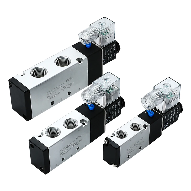 

Pneumatic electric solenoid valve 4V210-08 5-way 2-position solenoid valve DC12V DC24V AC220V AC110V4mm-12mm hose connector