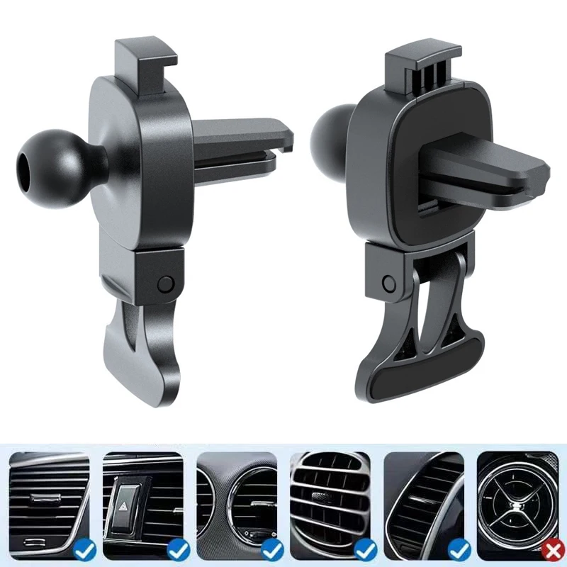 Universal Car Air Vent Clip 17mm Ball Head for Car Phone Holder Stand Support Car Mobile Phone Mount GPS Bracket Accessory