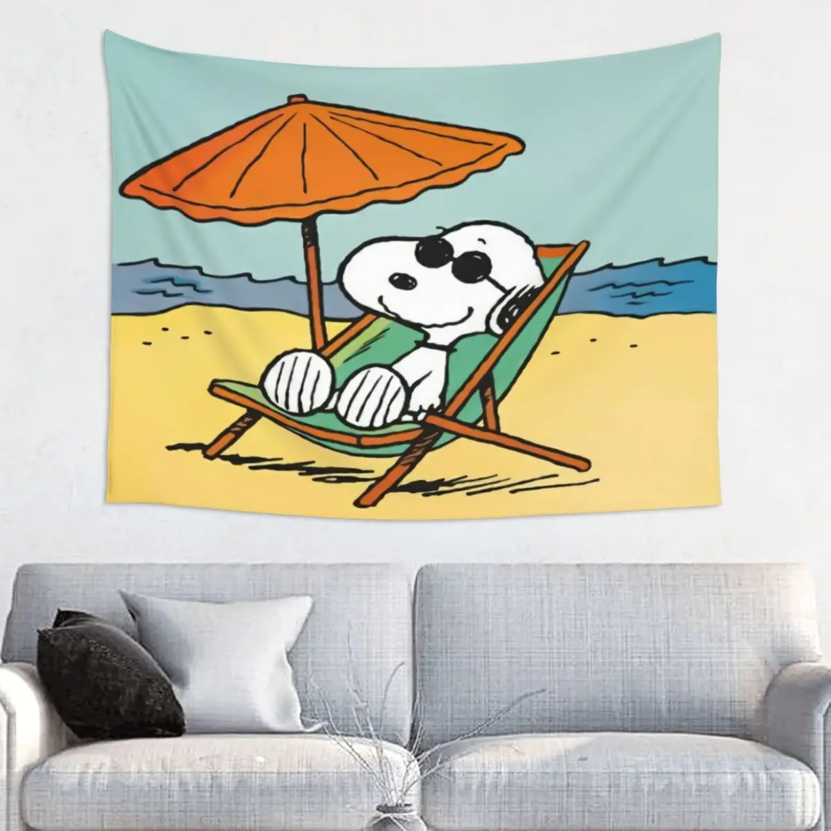 Custom S-Snoopys Anime Tapestries for Table Cloth Hippie Wall Hanging Tapestry Home Decoration