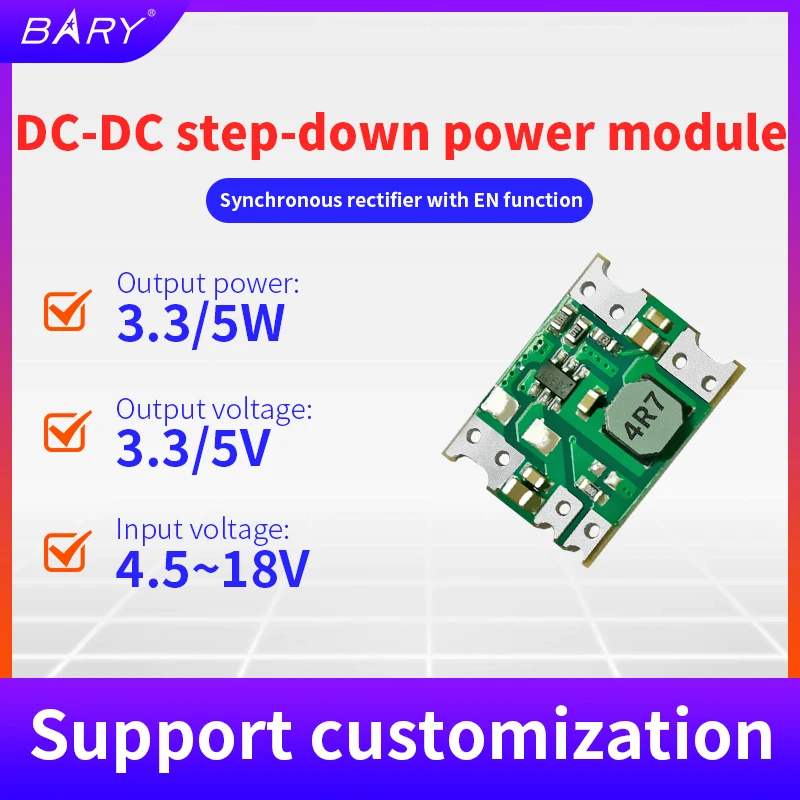 DC-DC Spanning 12 V Tot 5 V Voedingsmodule | 3.3 V 24V Draai 5 V / 3.3 V, 5 W Spanningsregelaarmodule