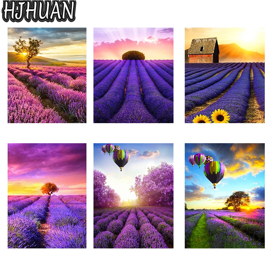 5D Diy Diamond Painting Sunset flower balloon Full Round Square Drill Rhinestone Cross stitch Mosaic Art Picture Home Decoration