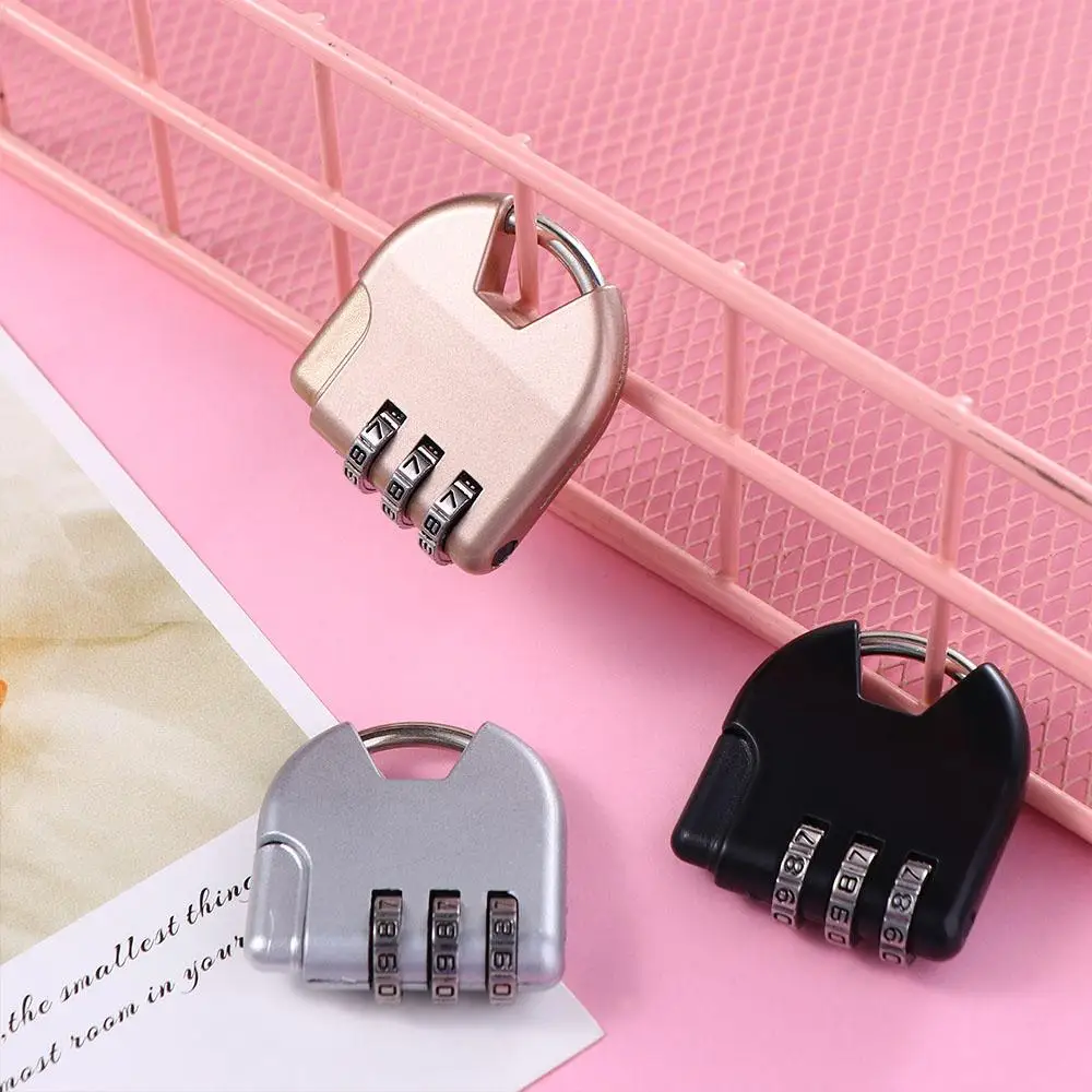Lock Password Lock Trolley Case Suitcase Combination Padlock TSA Customs Code Lock Luggage Travel Lock Heart Shape Padlock