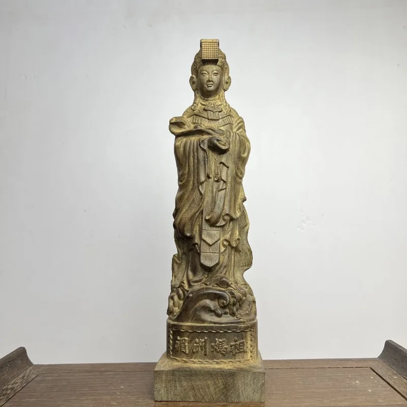 Hand-Carved Agarwood Mazu Statue - 15