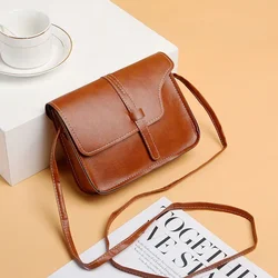 Fashion Lady Shoulder Bags Simple Retro Women Messenger Bag Solid Color All-match Small Square Crossbody Bag For Women