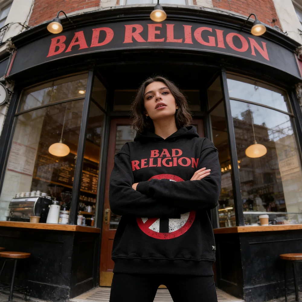 

Ins personality niche American punk rock band heavyweight long sleeved spring and autumn casual loose hoodie y2k