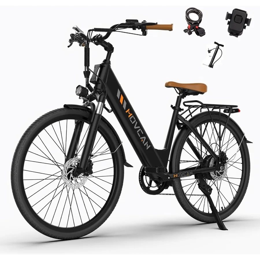 

V80 Electric Bike with 1000W Motor for Urban Commuting and Leisure Riding 28MPH Speed 48V 13Ah Removable Battery 26'' City Crui