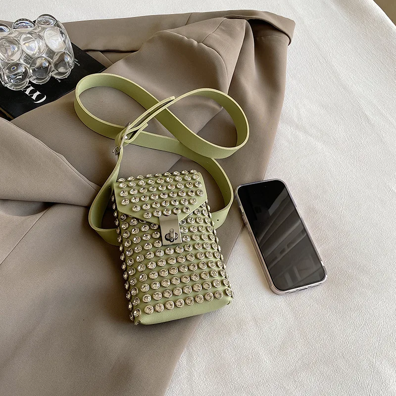 Women's Diamond Crossbody Shoulder Bag Fashion Ins Waist & Chest Bag Stylish Trendy Accessory for Ladies